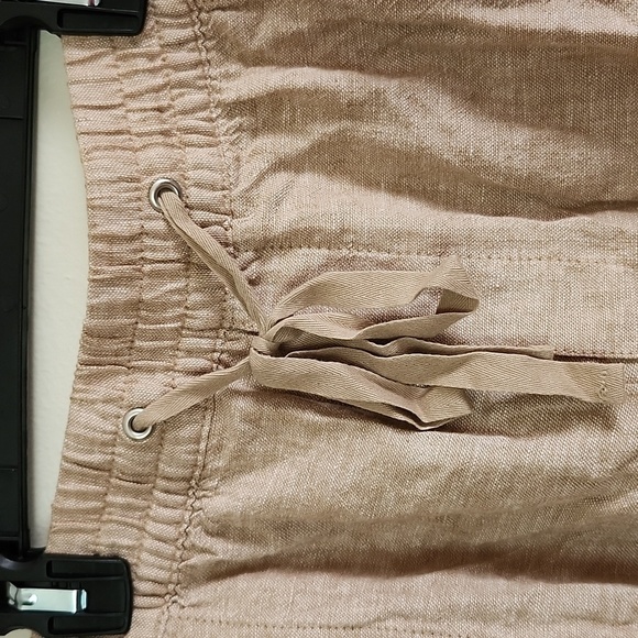 Gap linen rayon lightweight shorts cargo pockets elastic waist drawstring XL - Picture 3 of 7